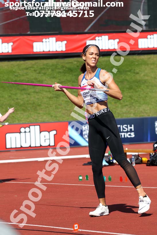 Womens javelin, 2019 Muller British Championships, Alexander Stadium, Birmingham. Photo: David T. Hewitson/Sports for All Pics